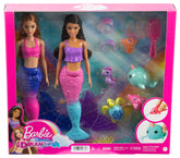 Barbie Brunette Mermaid Set Dolls with Colorful Clothes & Accessories for Kids Ages 3+